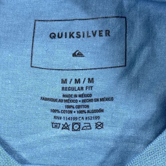 Quiksilver Highway Vagabond T Shirt Mens Medium Blue Cotton Graphic Since 1969 - Picture 7 of 11